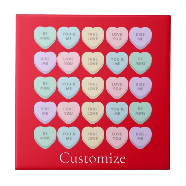 Valentine Candy Hearts Thunder_Cove Kakelplatta (Framsidan)