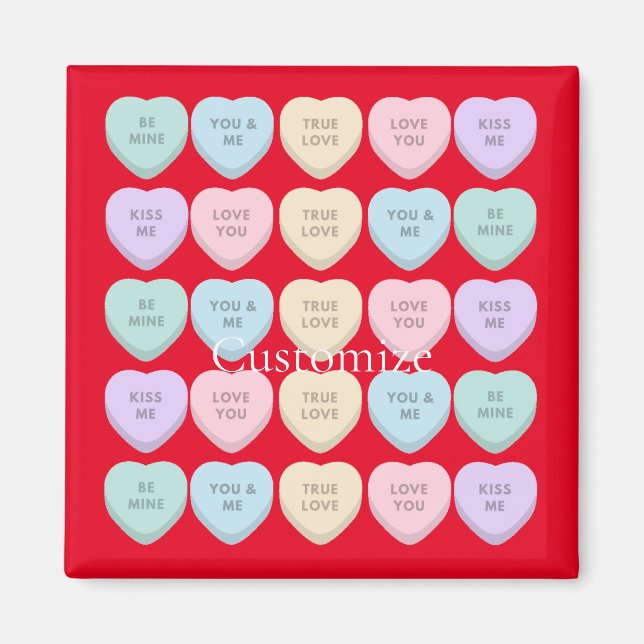 Valentine Candy Hearts Thunder_Cove Magnet (Framsidan)