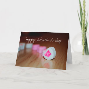 Valentine Candy Hearts- Valentine Day Kärlek Card Helgkort