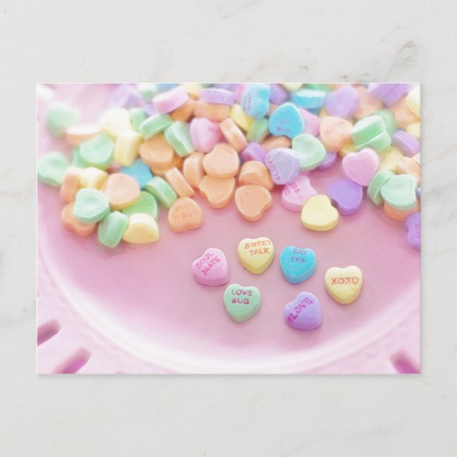 Valentine Candy Postcard Helg Vykort (Framsida)
