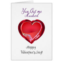 Valentine Card Fishing Theme du Har mig Hooking