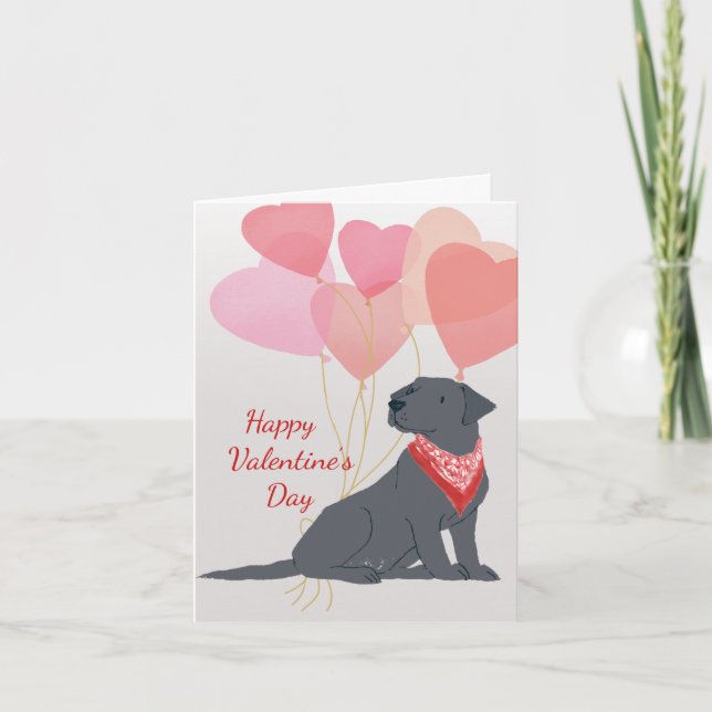 Valentine Card från din Black Labrador Retriever Helgkort (Framsida)