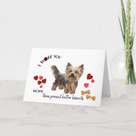 Valentine Card från Yorkshire Terrier Hund Helgkort
