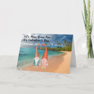 Valentine Card med Gnomes på bålen Kort