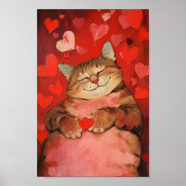 Valentine Cat Poster
