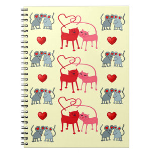Valentine Cats - bärbar dator Anteckningsbok