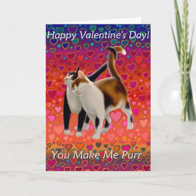 Valentine Cats Card Helgkort (Framsida)