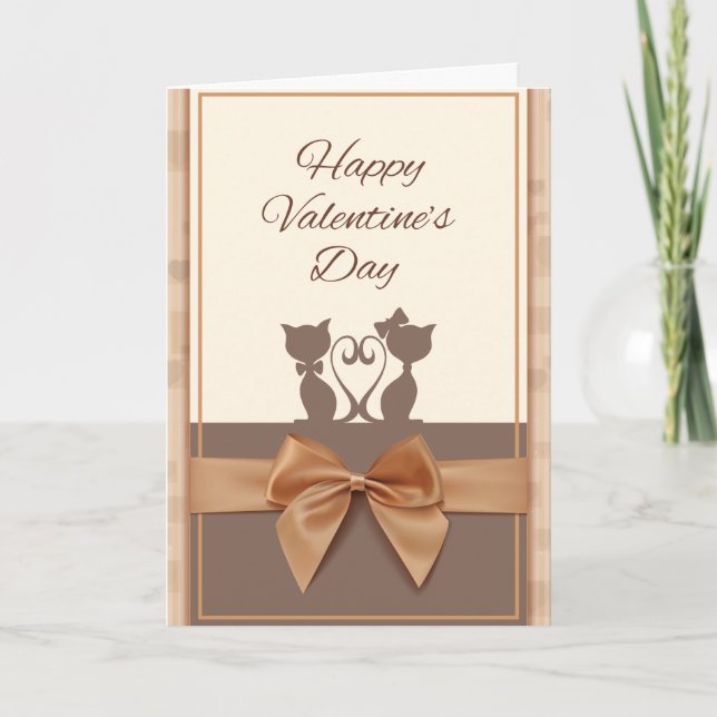 Valentine Cats Greeting Card Helgkort (Framsida)