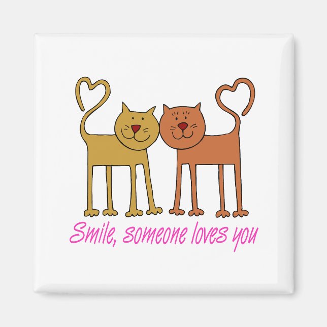 Valentine Cats i Kärlek Magnet (Framsidan)