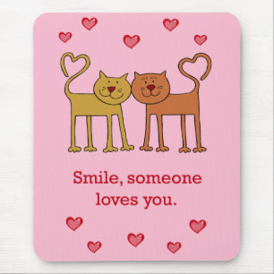 Valentine Cats in Kärlek Mouse Pad Musmatta