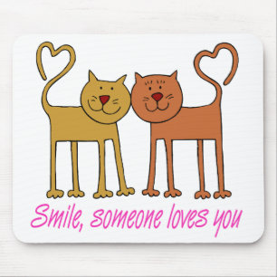 Valentine Cats in Kärlek Mouse Pad Musmatta