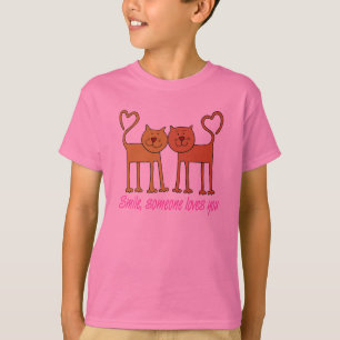 Valentine Cats in Kärlek T-Shirt