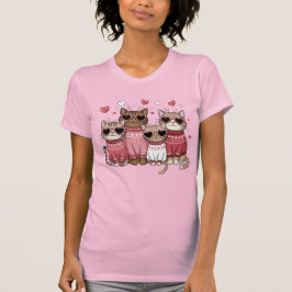Valentine Cats T Shirt