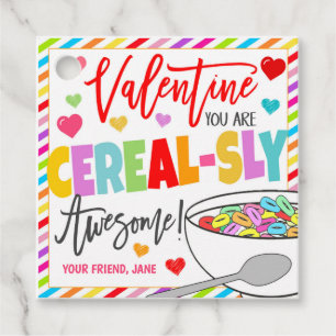 Valentine Cereal Gift Märkres Gåvor Etiketter