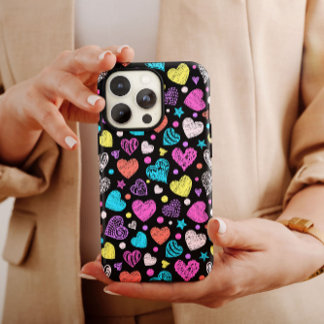 Valentine Chalk Hearts | iPhone 14 Fodral-Mate