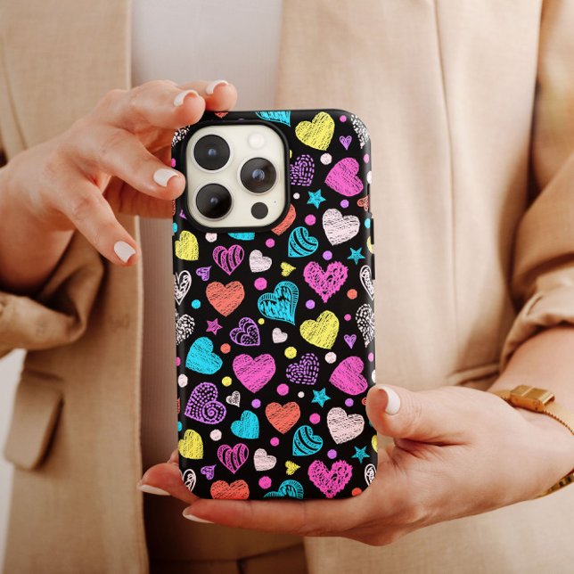 Valentine Chalk Hearts | iPhone 14 Fodral-Mate (Skapare uppladdad)