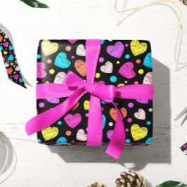 Valentine Chalk Hearts | Valentine Gift Wrap Presentpapper