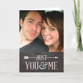 Valentine Chalkboard - Just You & Me anpassningsba Helgkort
