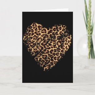 Valentine Cheetah Heart Tröja Kort