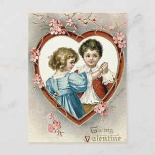 Valentine Children Helg Vykort
