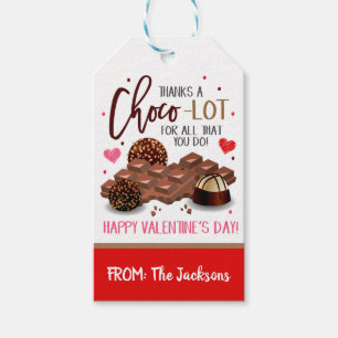 Valentine Chocolate Candy Gift-Märkre Presentetikett