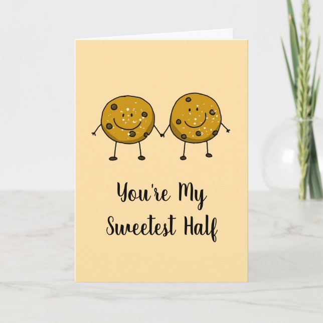 Valentine Choklad Chip Cookie Par Kort (Framsida)