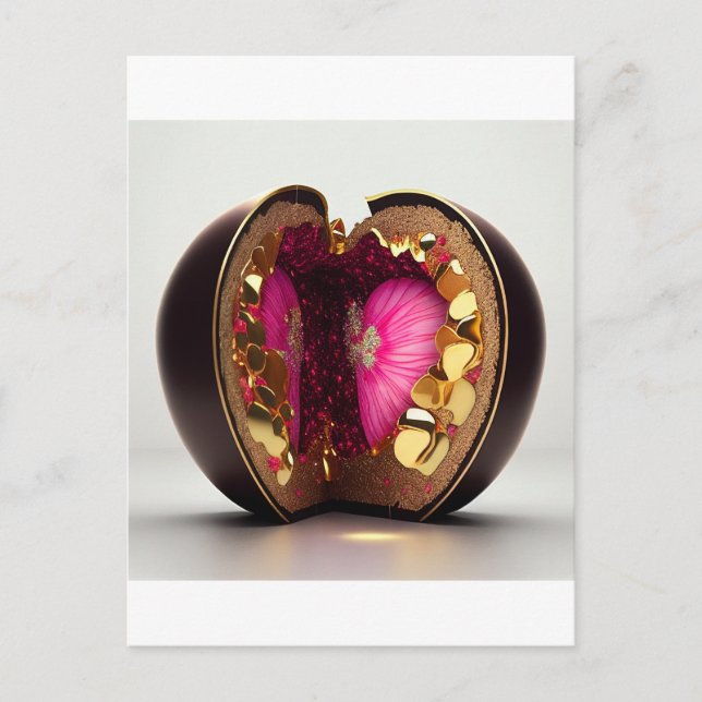 Valentine chokladöverraskning vykort (Framsida)