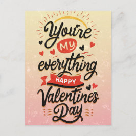 Valentine citerar: "Du är mitt allt" Vykort