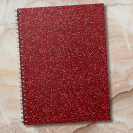 Valentine Classic Trendy Red Glitter Anteckningsbok