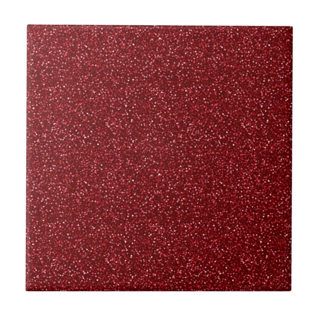 Valentine Classic Trendy Red Glitter Kakelplatta (Framsidan)