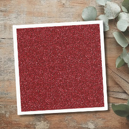 Valentine Classic Trendy Red Glitter Pappersservett