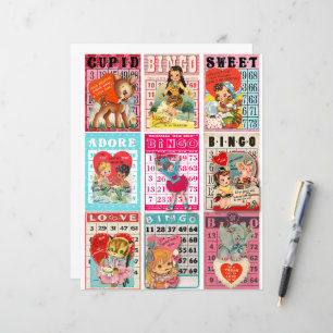 Valentine Clipart Collage Ark - Fickkort