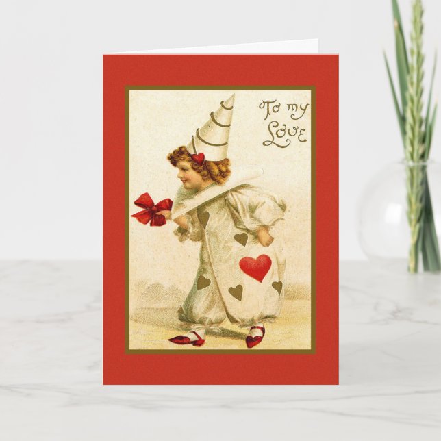 Valentine Clown Helgkort (Framsida)