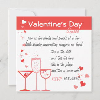 Valentine Cocktails Inbjudningar