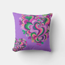 Valentine Colorful Layered Heart Pillow Kudde