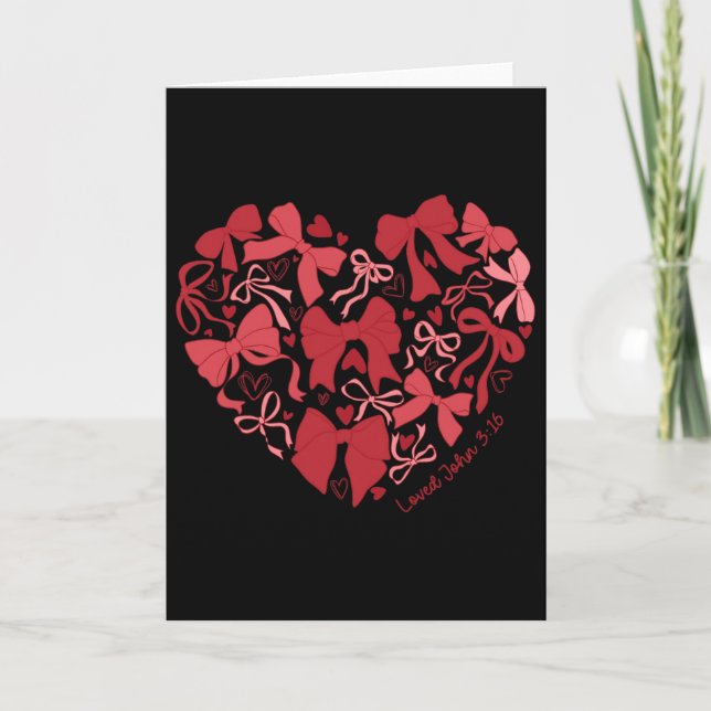 Valentine Coquette Bow Hjärta Kära John 316 Du Är Kort (Framsida)