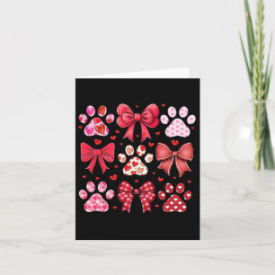 Valentine Coquette Bow Hund Tassavtryck Hjarta For Kort