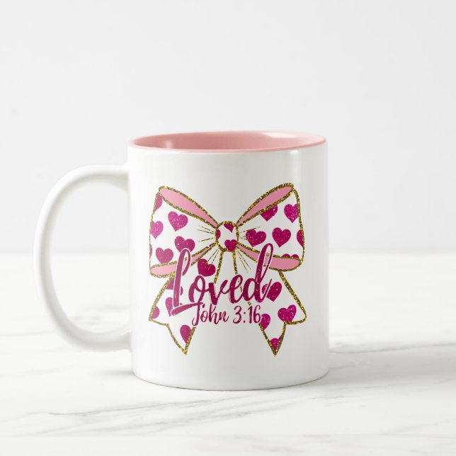 Valentine Coquette Kristna  Två-Tonad Mugg (Vänster)