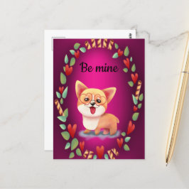 Valentine Corgi Kärlek Vykort