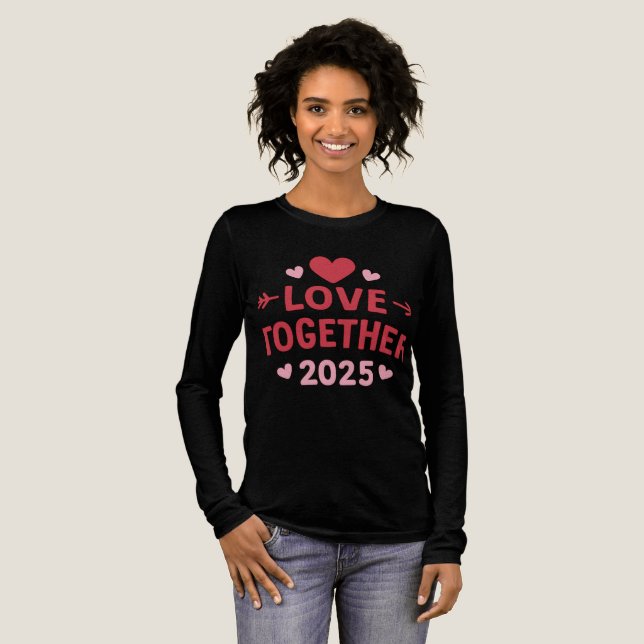 Valentine Couple Shirts 2025 | Kärlek Together Mat T Shirt (Hel framsida)