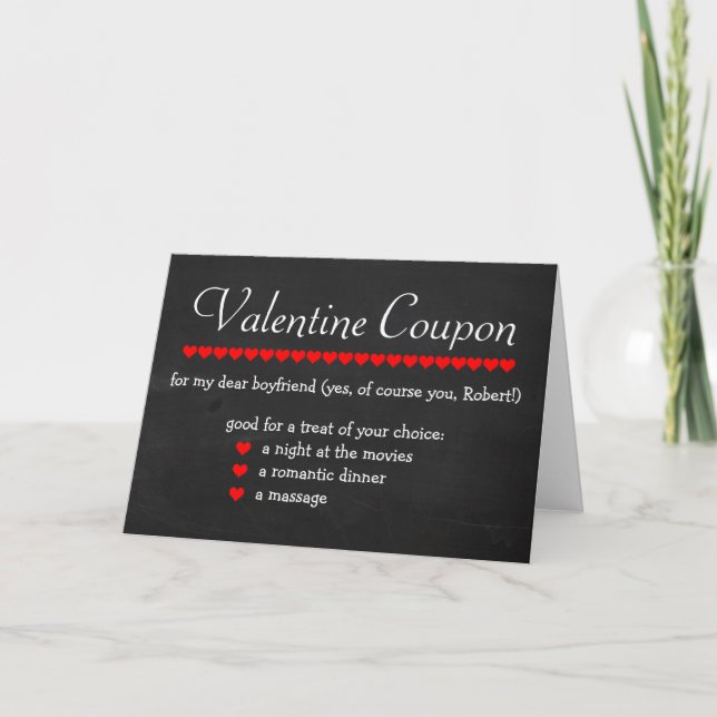 Valentine Coupon Helgkort (Framsida)
