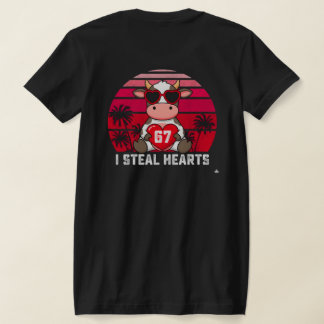 Valentine Cow PNG Sublimation Design T Shirt