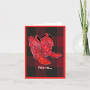Valentine cowboystövlar kort