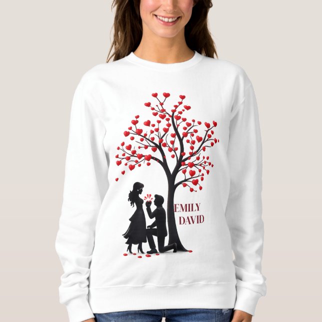 Valentine Cozy Love – Women’s Crewneck Sweatshirt T Shirt (Framsida)