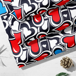 Valentine Crazy Hearts | Valentine Gift Wrap Presentpapper