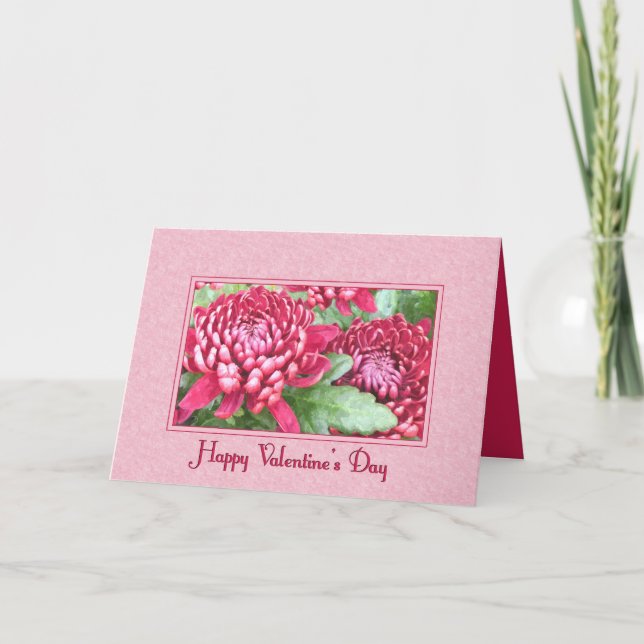 Valentine Crysanthemums Helgkort (Framsida)