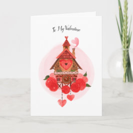 Valentine Cuckoo Clock Card Kort