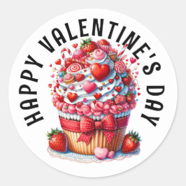 VALENTINE CUPCAKE RUNT KLISTERMÄRKE