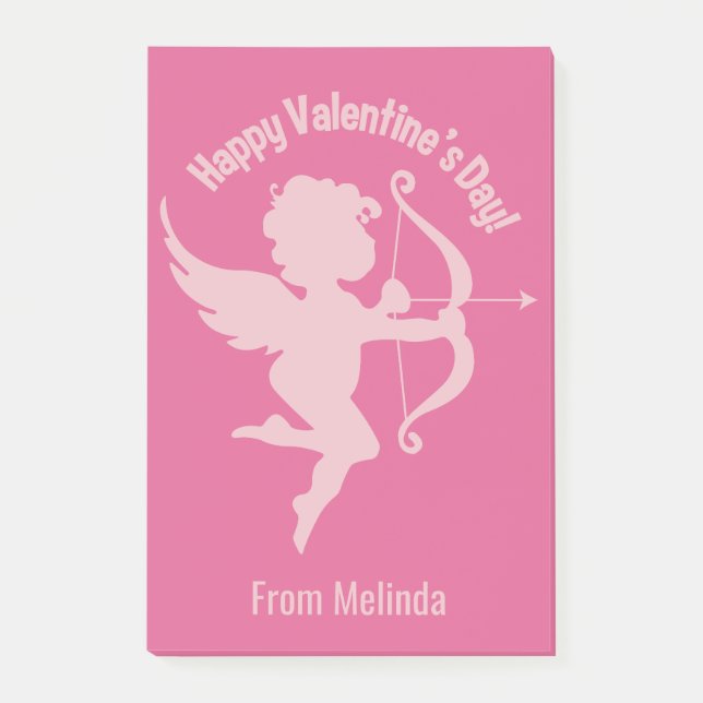 Valentine Cupid-anpassade namn Post-it-anteckninga Post-it Block (Framsida)