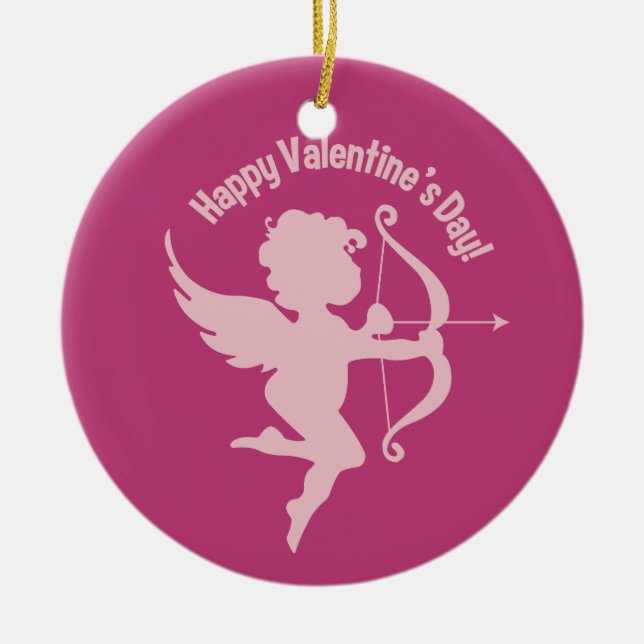 Valentine Cupid anpassningsbar ornament (Framsidan)